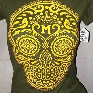 ALLSTYLE SUGAR SKULL LOS MUERTOS BEACH TEE